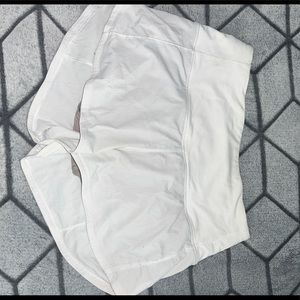 White high rise lululemon shorts, size 4!